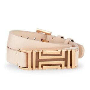 NWT Tory Burch X Fitbit Light Oak/ Rose Gold Double-Wrap‎ Bracelet W/Dust Bag